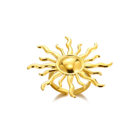 Anillo Dorado Sol - Ajustable