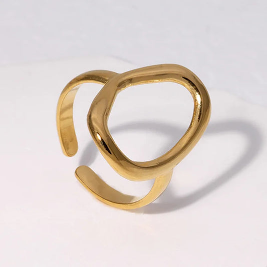 Anillo Dorado Ovaldo - Ajustable