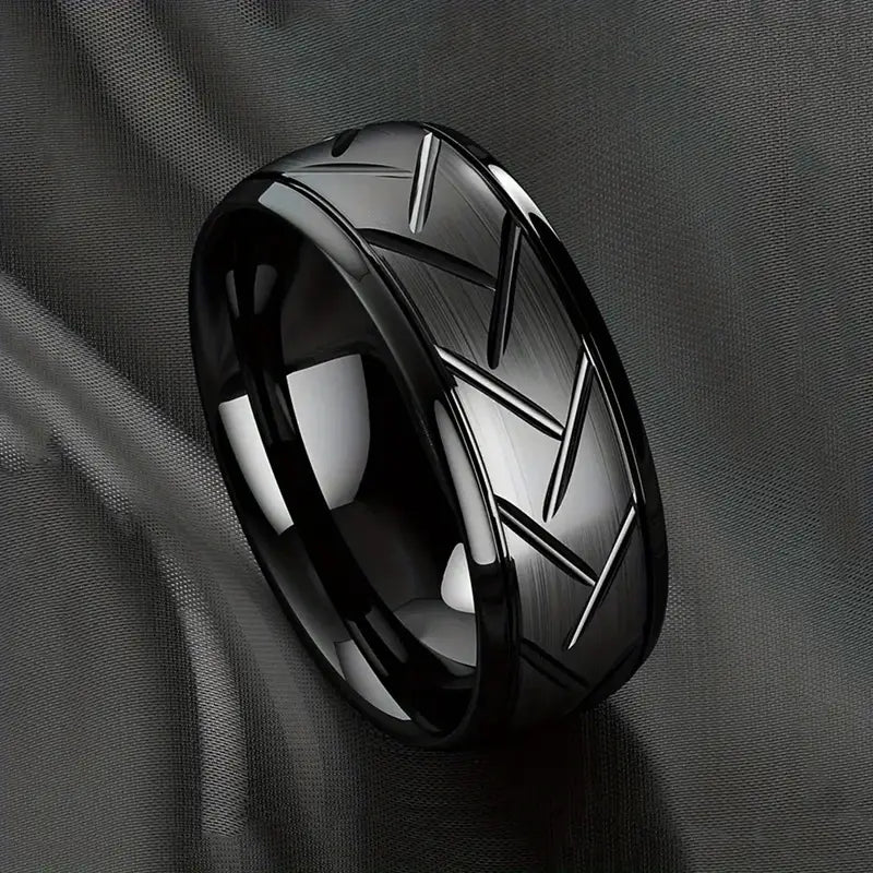 Anillo Negro Clásico Talla 11
