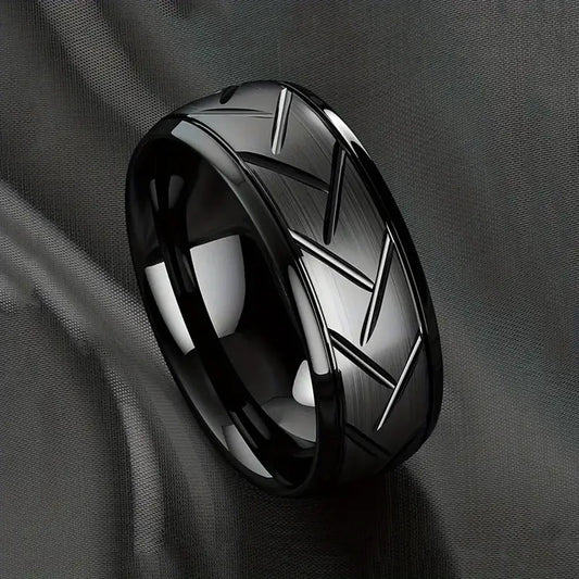 Anillo Negro Clásico Talla 11