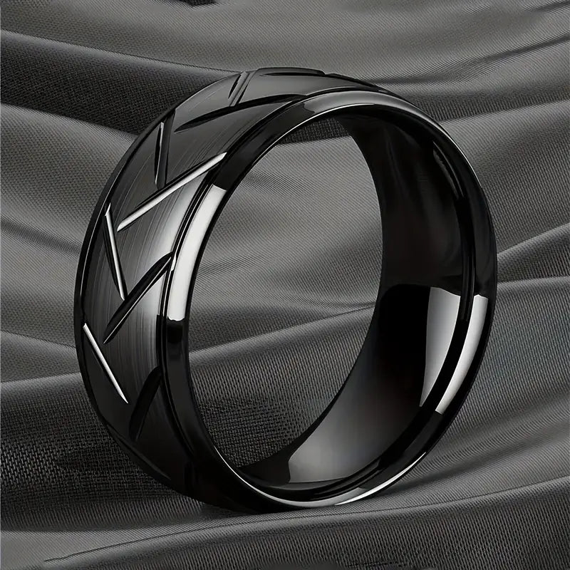 Anillo Negro Clásico Talla 11