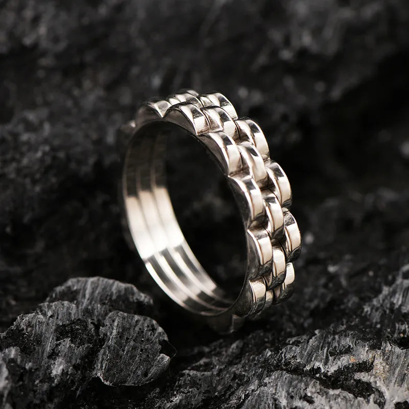 Anillo Dorado Trenzado Talla 7