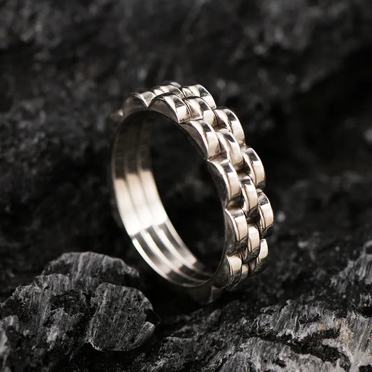 Anillo Dorado Trenzado Talla 7