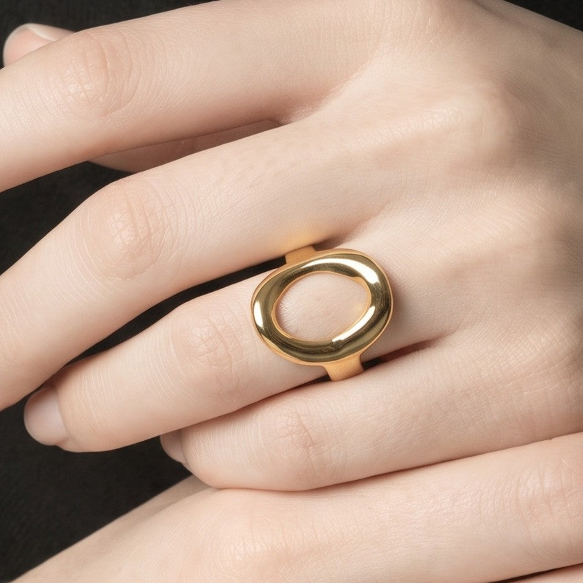 Anillo Dorado Divergente Ajustable
