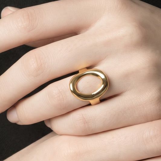 Anillo Dorado Divergente Ajustable