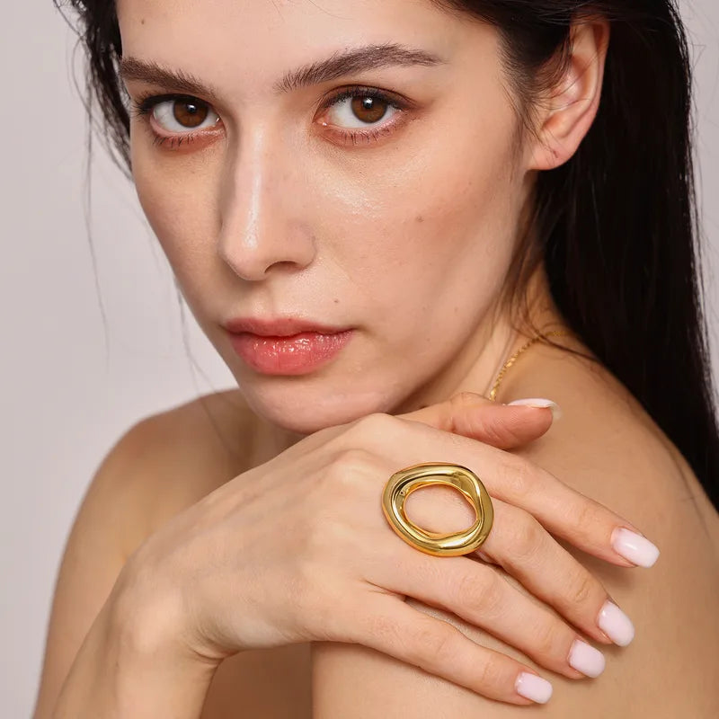 Anillo Dorado Dona Divergente - Ajustable