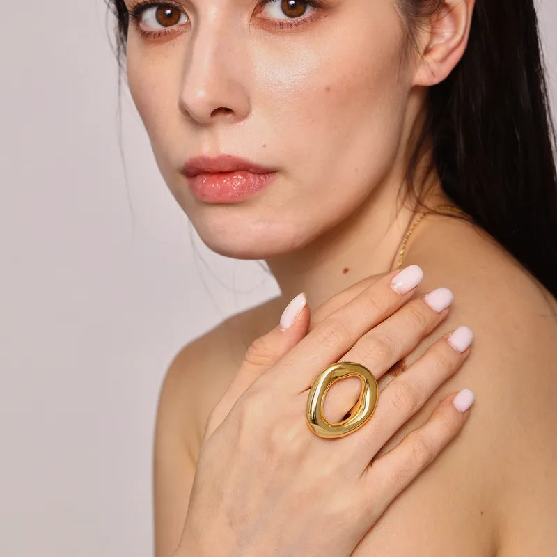Anillo Dorado Dona Divergente - Ajustable