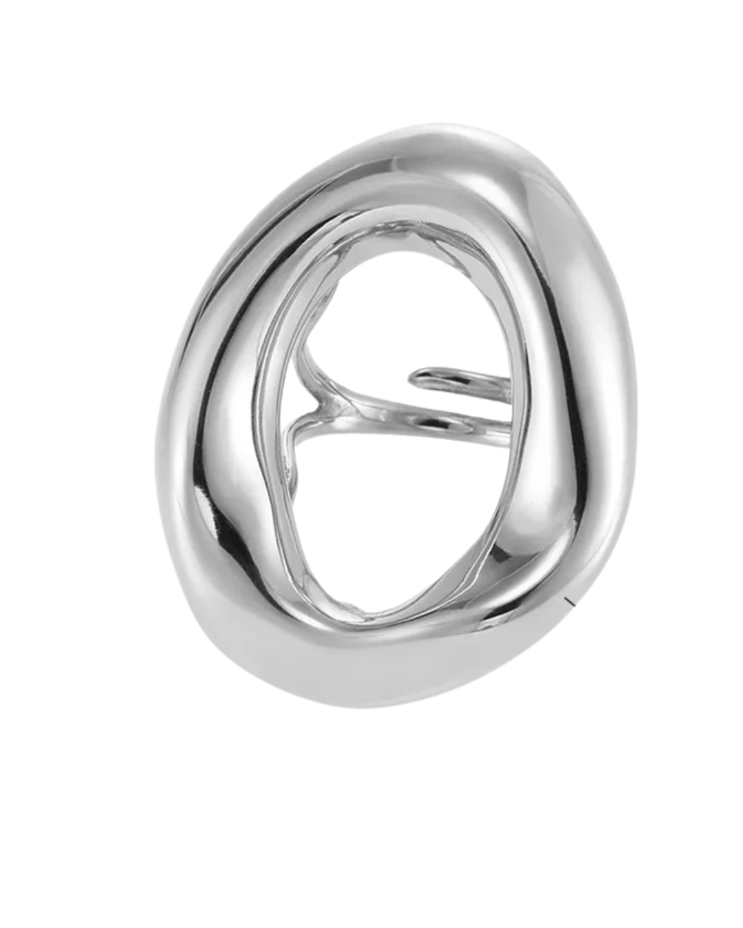 Anillo Plateado Dona Divergente - Ajustable