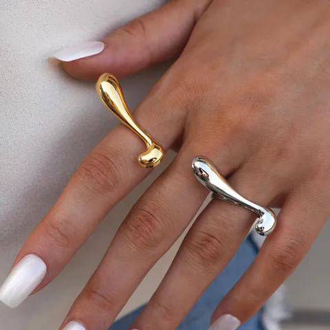 Anillo Dorado Bastón - Ajustable