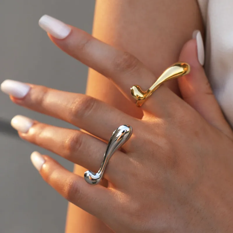 Anillo Dorado Bastón - Ajustable
