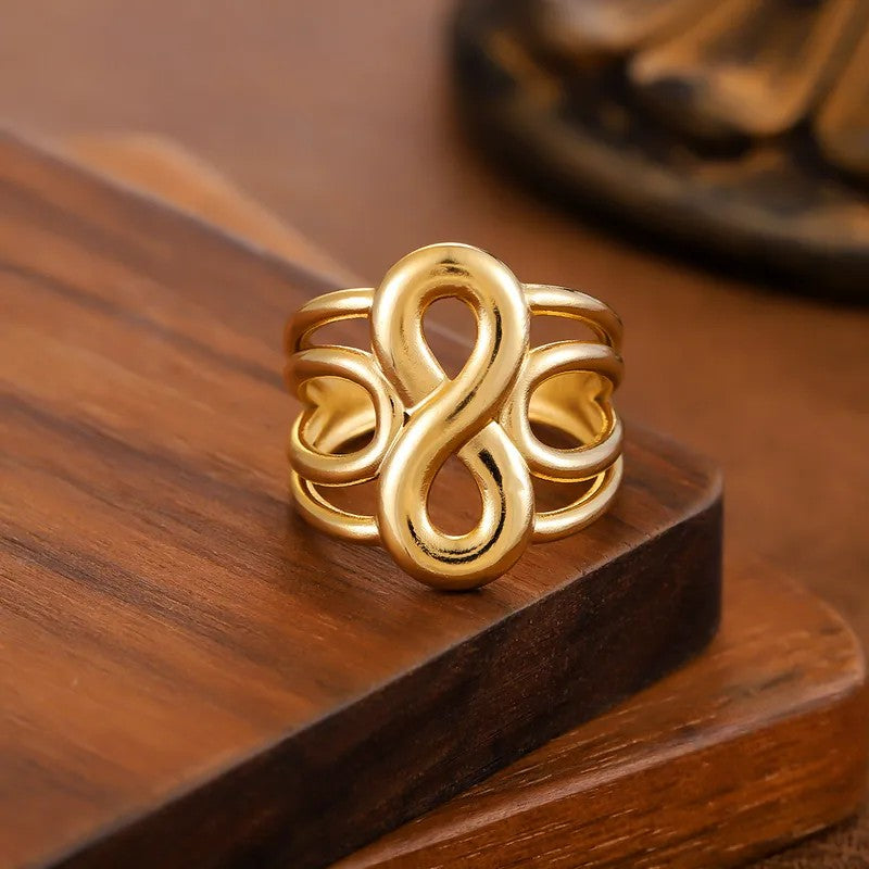 Anillo Dorado Ronda Infinito - Ajustable