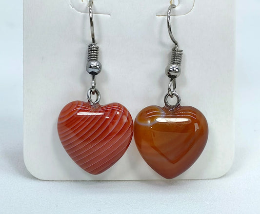Aretes Corazón Ágata
