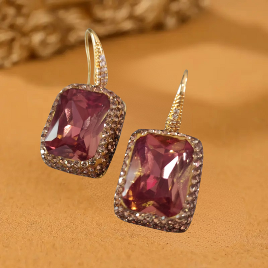 Aretes Dorados Sultanita y Circón