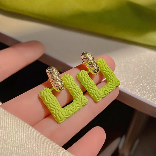 Aretes Verdes Resina