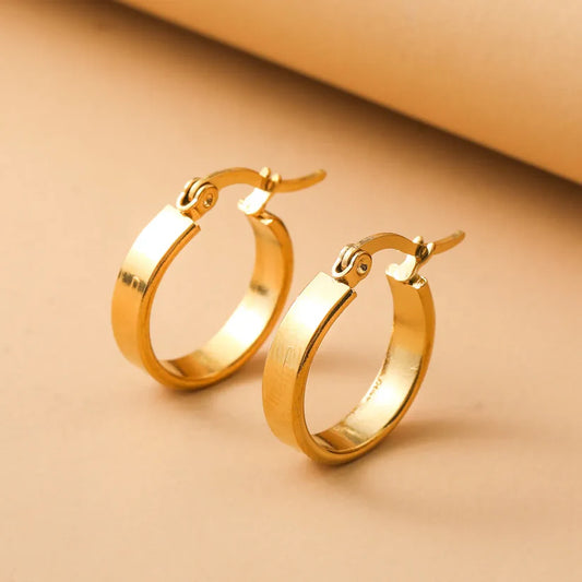 Aretes Dorados Arracadas Lisas