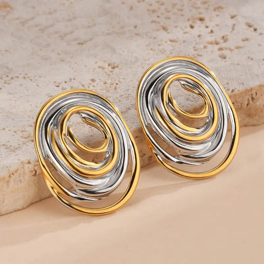 Aretes Bicolor Espiral