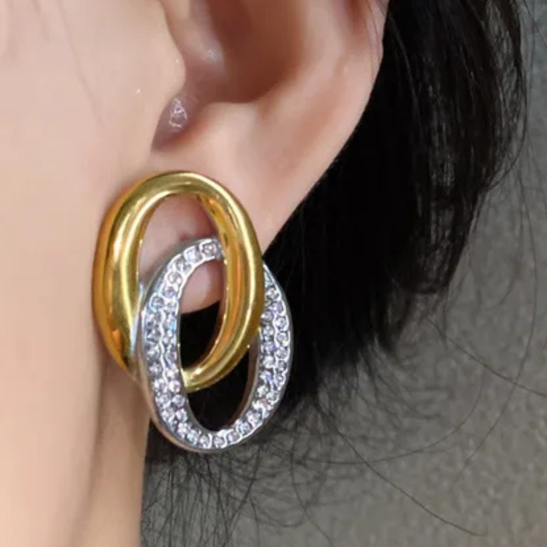 Aretes Arracadas Bicolor