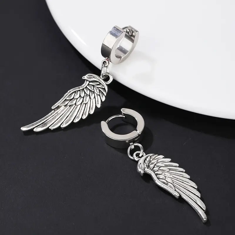 Aretes Plateados de Alas