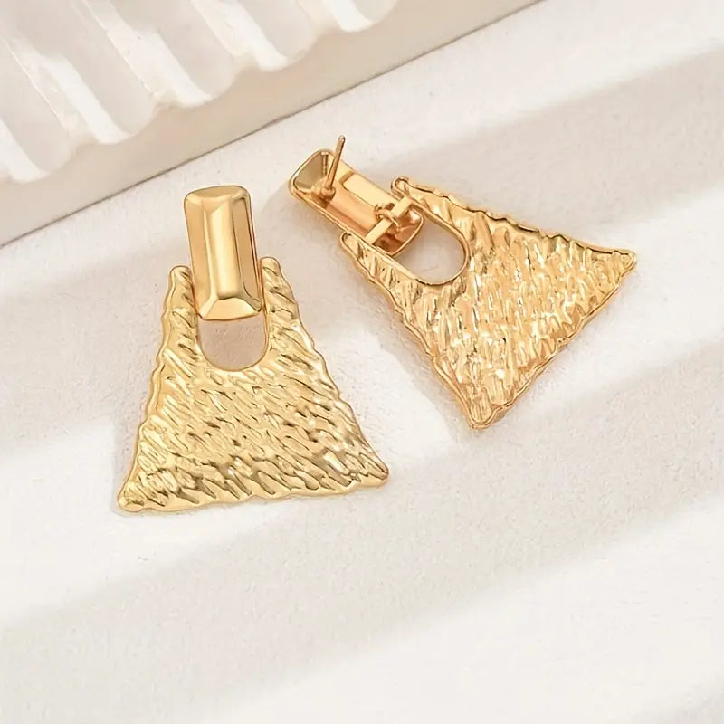 Aretes Dorados Geométricos