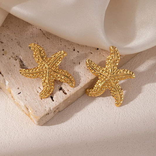 Aretes Dorados Estrella de Mar
