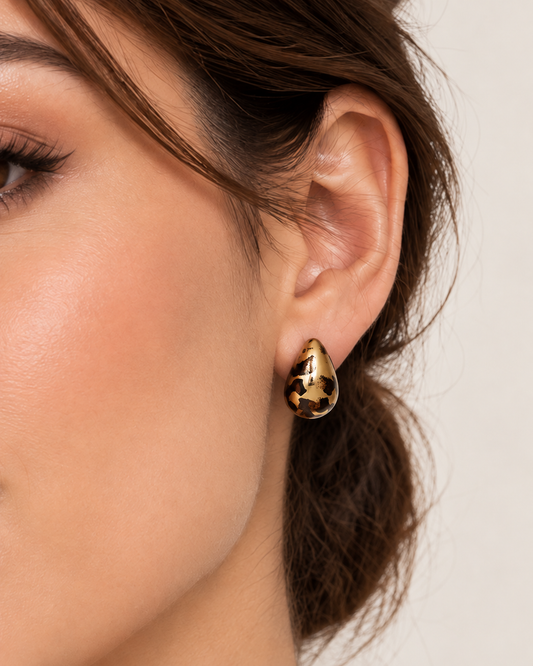 Aretes Gota Color Animal Print