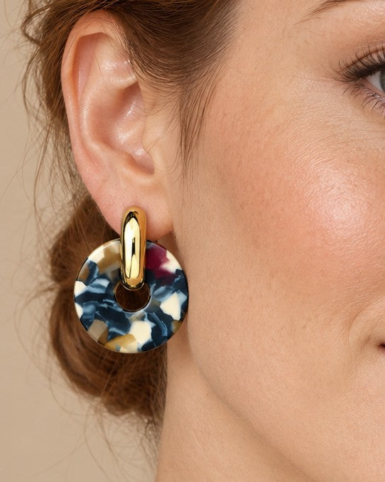 Aretes Circulares Azules