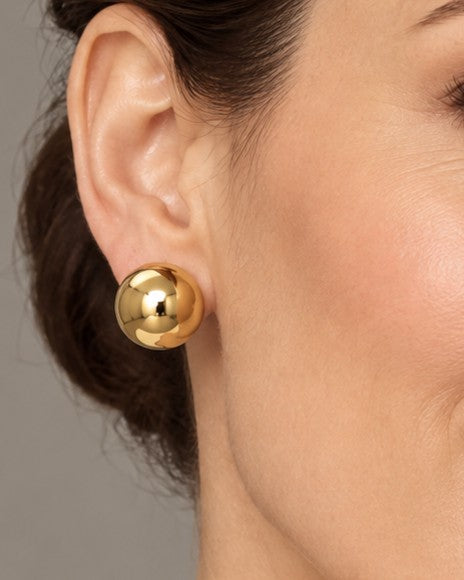 Aretes Dorados Semicírculo