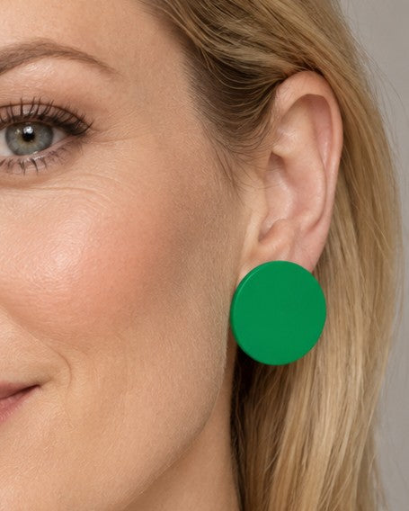 Aretes Circulares Verdes