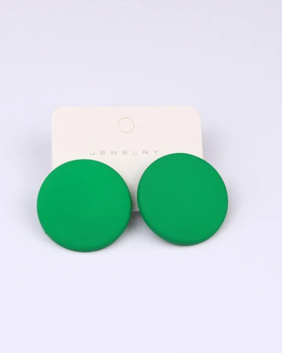 Aretes Circulares Verdes