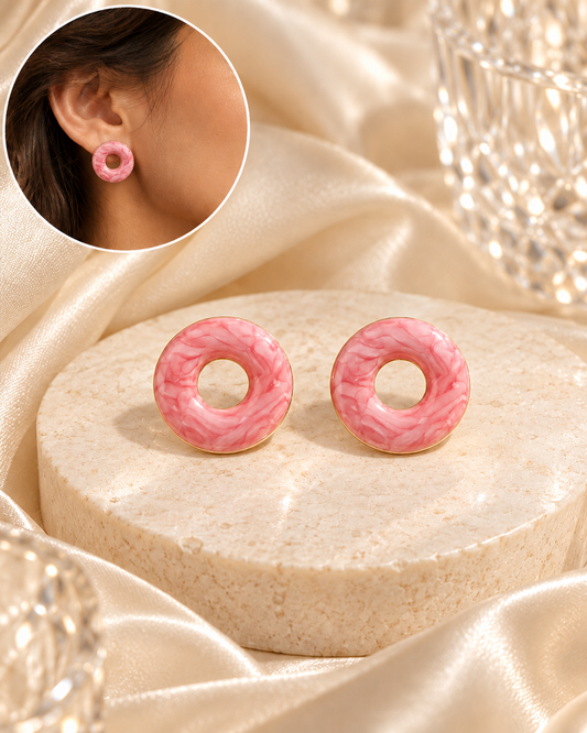 Aretes Dona Rosa Natural Esmaltados
