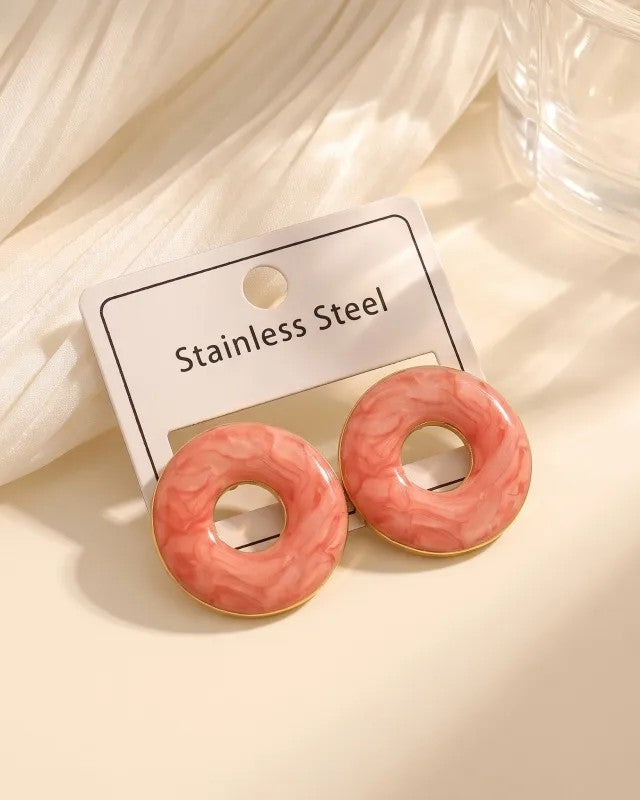 Aretes Dona Naranja Esmaltados