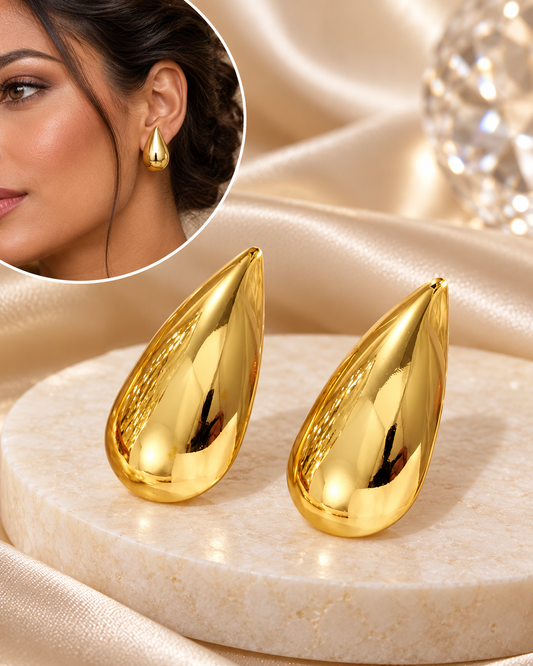 Aretes Dorados Gotas