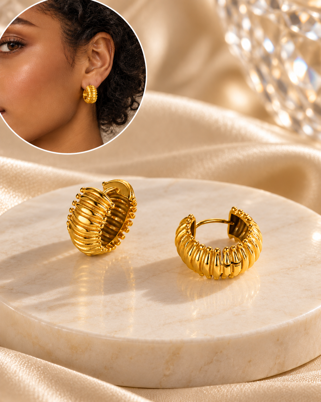 Aretes Dorados Arracadas