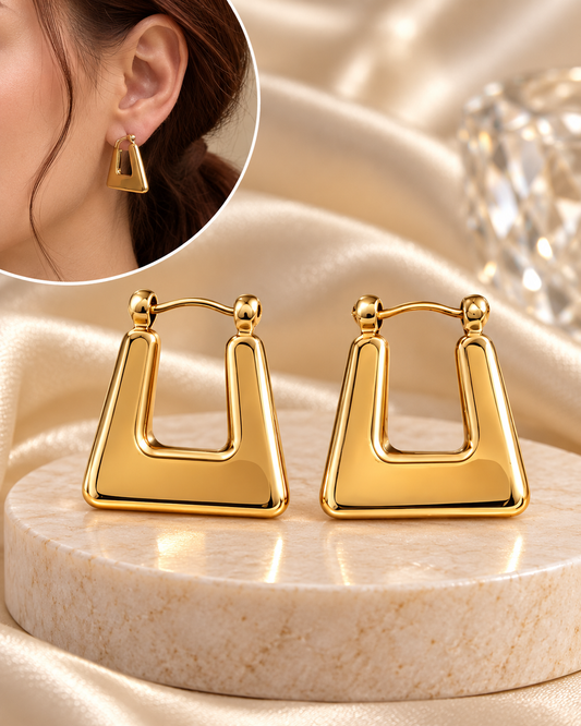 Aretes Dorados en U