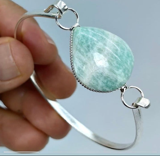 Brazalete Piedra Mineral Amazonita