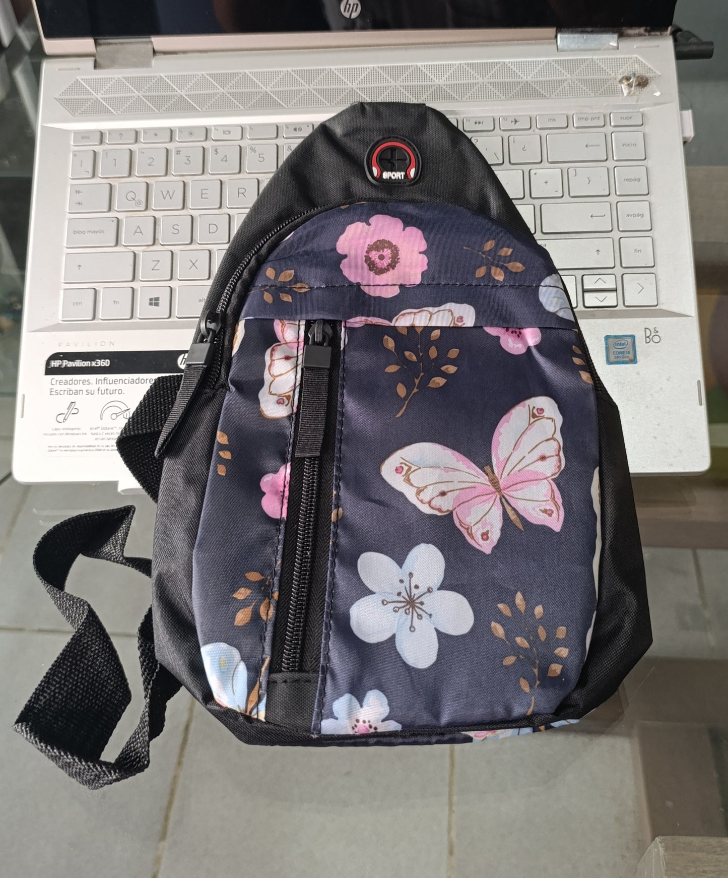 Bandolera Negra Mariposas