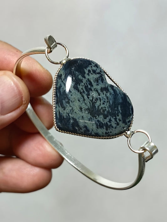 Brazalete Piedra Mineral Obsidiana Telaraña