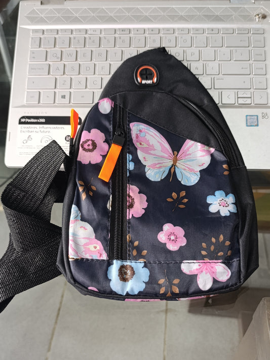 Bandolera Negra Mariposas