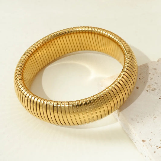 Pulsera Dorada Anillada