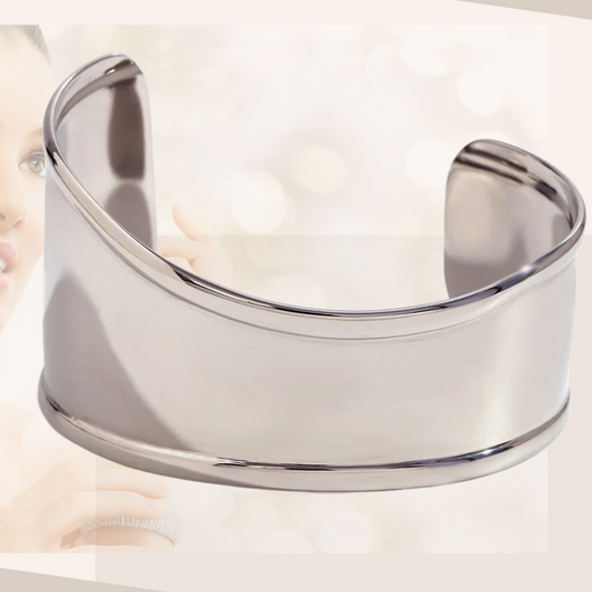 Brazalete Liso Plateado Wonder Woman