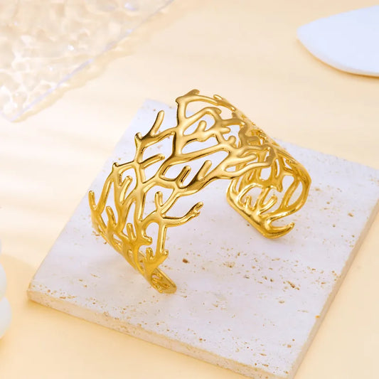 Brazalete Dorado Coral Marino