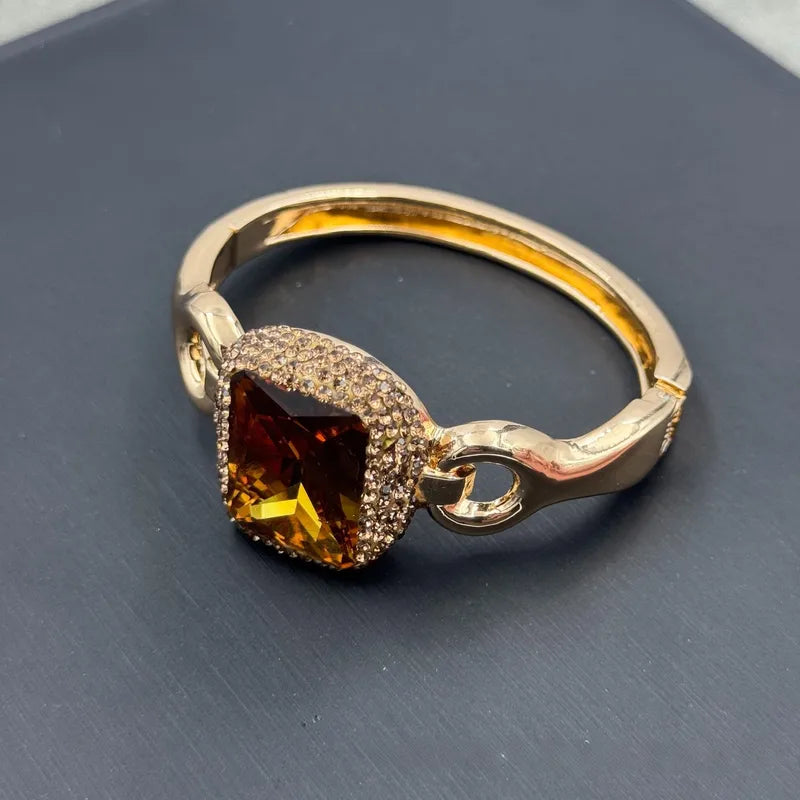 Brazalete Dorado Ronda Sultanita y Circón