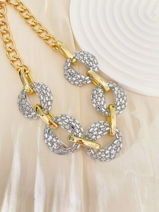 Collar Cristal Plateados