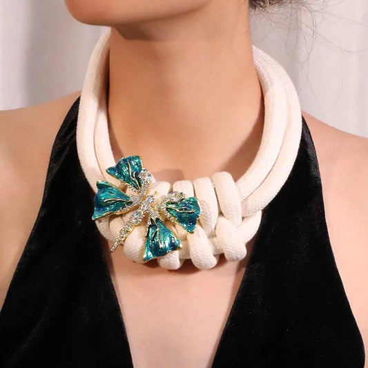 Collar Cordón Prendedor Libélula