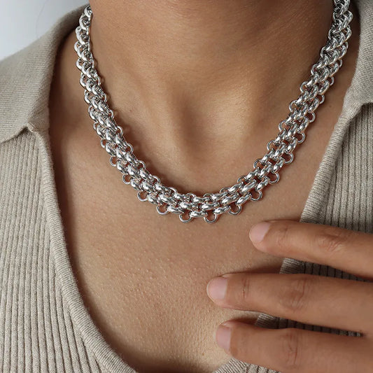 Collar Cadena Plateada