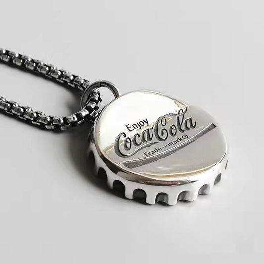 Collar Plateado Dije Coca Cola