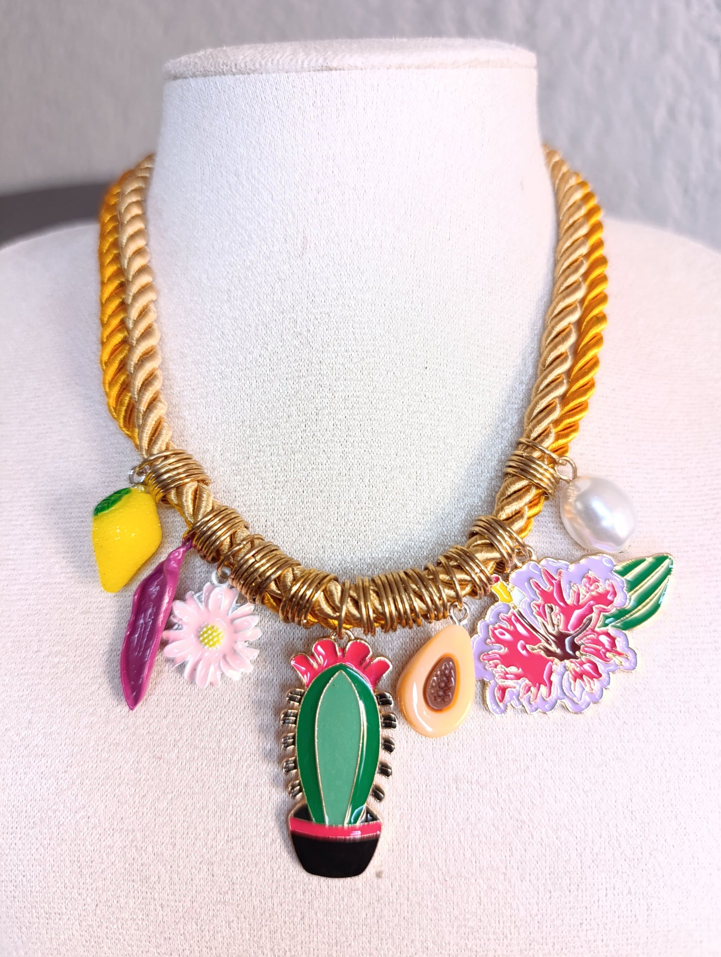 Collar Doble Cordón Dijes Varios