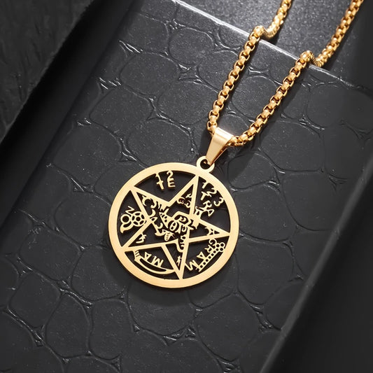 Collar Cadena Dorada Dije Tetragrammaton