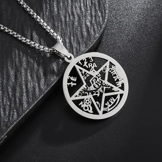 Collar Cadena Plateada Dije Tetragrammaton