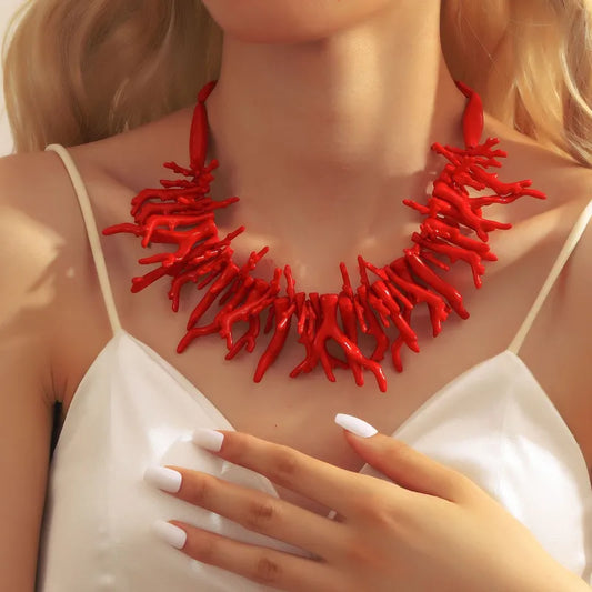 Collar Corales Rojos